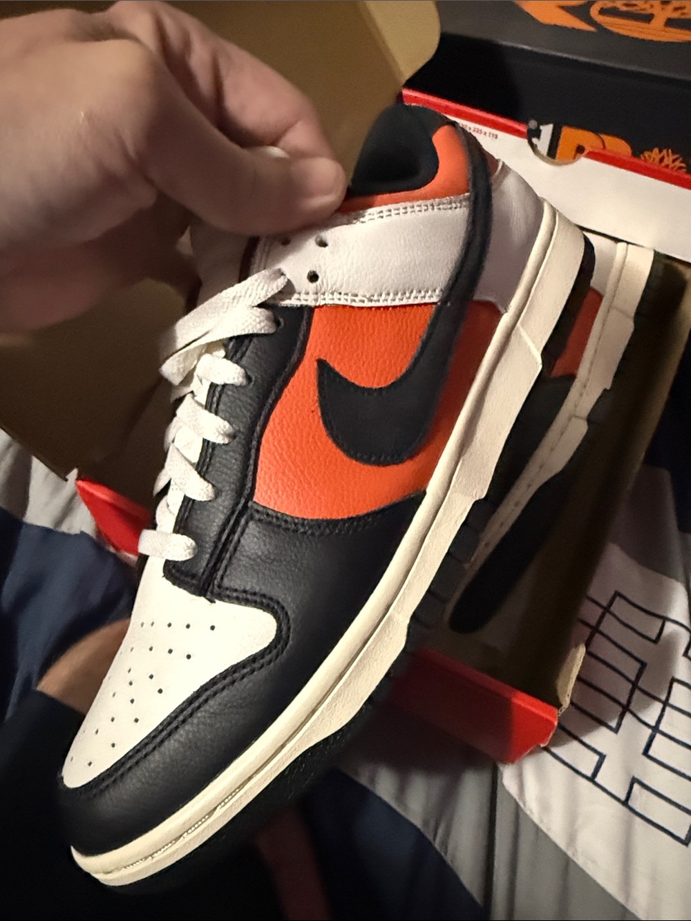 Nike Low-Top Sneakers in Black, White & Orange